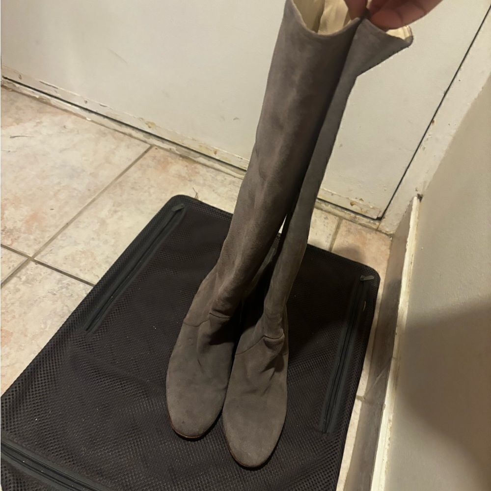 Candela Over The Knee Heel Boots gray wedge boot heels cute shoes
